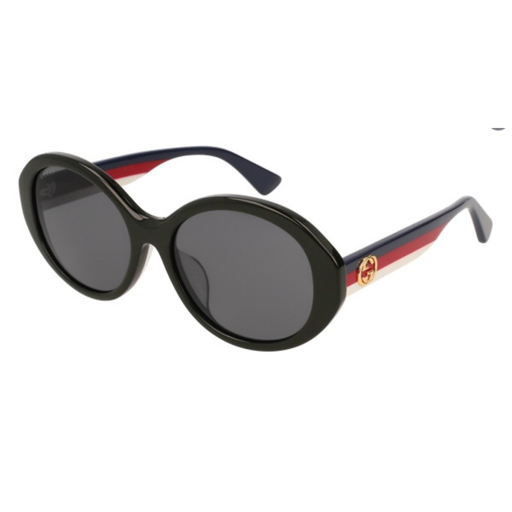 NEW GUCCI BLACK RED OVAL SUNGLASSES GG0279SA 001 WOMEN GUCCI SUNGLASSES